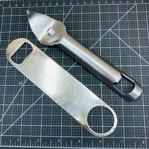 Edlund King Size Tu-Way Bottle Opener Can Punch "Church Key"‎ Stainless Steel